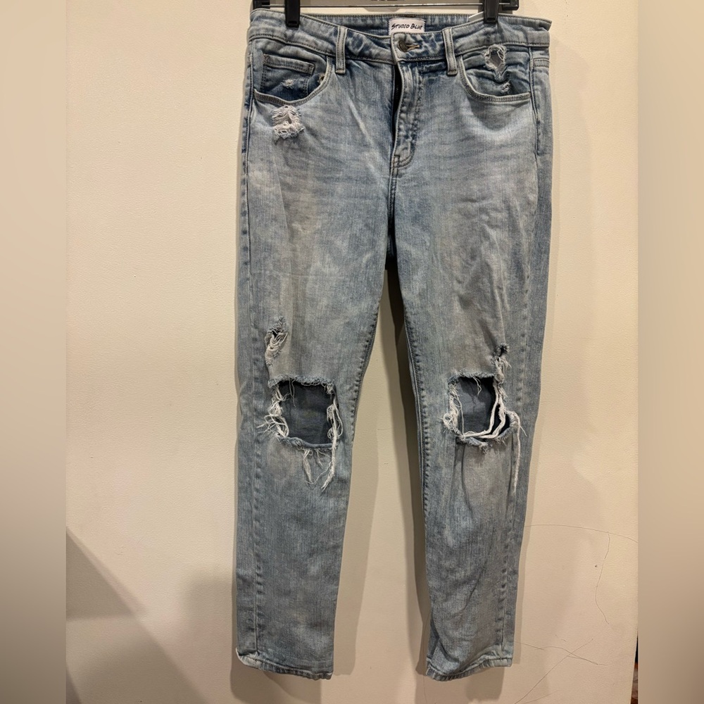 Casual Light Blue Boyfriend Jeans